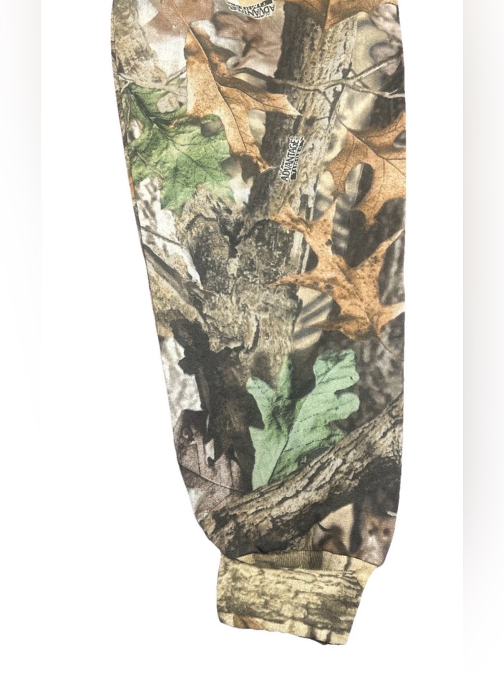 Vintage Artisans Mens XXL Deer Forest Graphic Sweatshirt Leaf Camouflage Sleeves - Picture 10 of 13